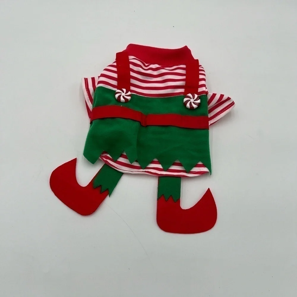 Christmas Dog Elf Costume - Size Small
